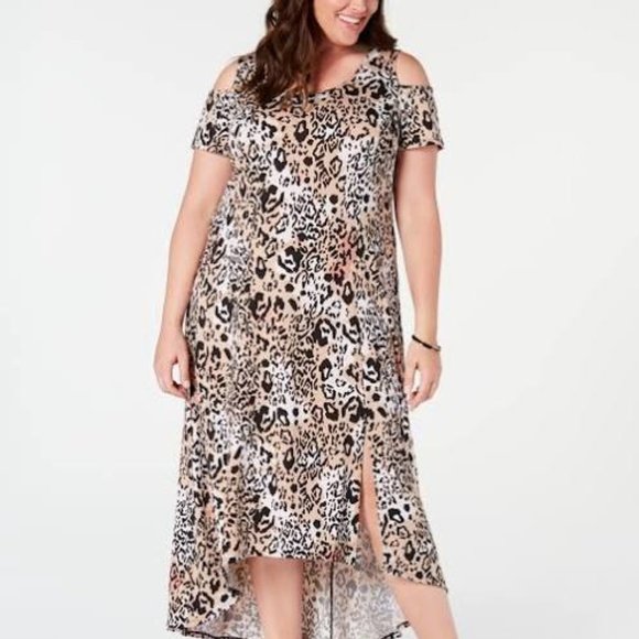 NY Collection 1X Cold Shoulder Dress - Picture 2 of 5